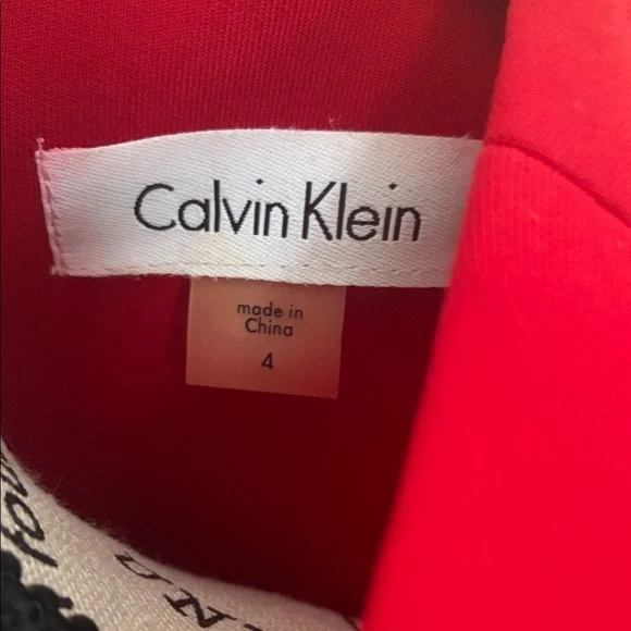 Calvin Klein Red Sleeveless Midi Sheath Dress - Picture 2 of 7